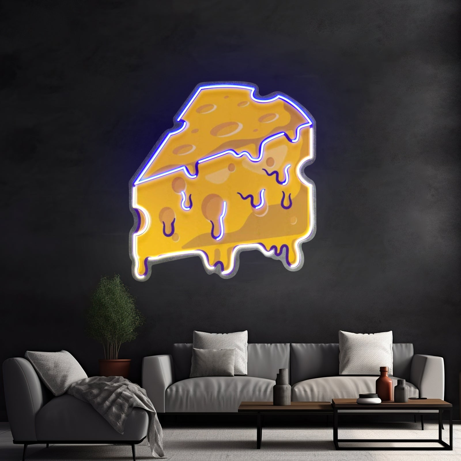 Thick Cheese Slice Custom Led Signs Artwork For Sale