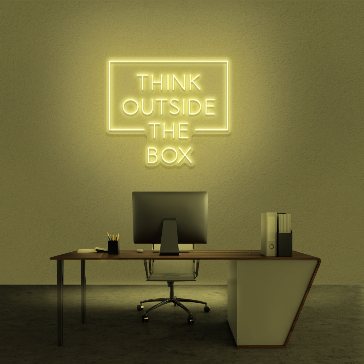 Think Outside The Box Led Neon Sign | Shineneon