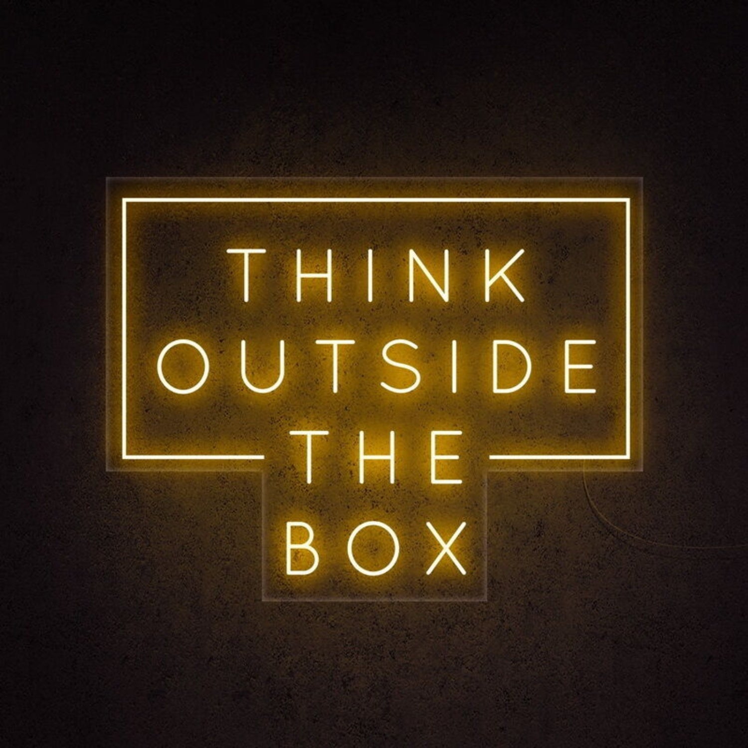 Think Outside The Box Led Neon Sign For Inspirational | Shineneon