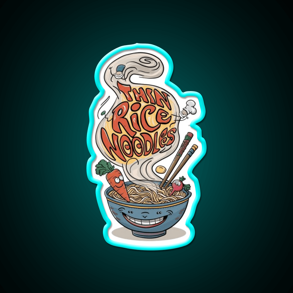 Think Rice Noodles Led Neon Sign Chinese Food Rgb Color - Shineneon