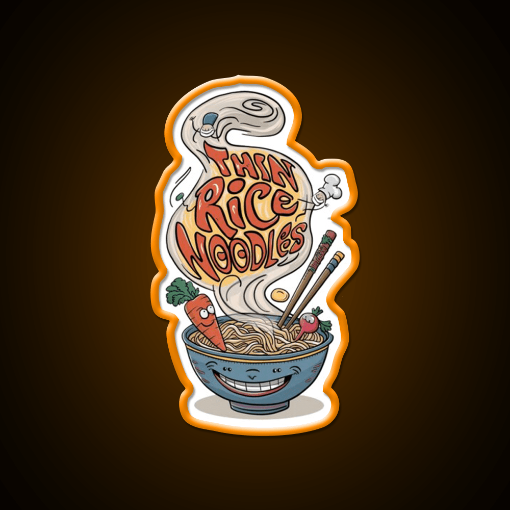 Think Rice Noodles Led Neon Sign Chinese Food Rgb Color - Shineneon