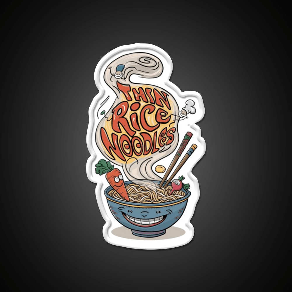 Think Rice Noodles Led Neon Sign Chinese Food Rgb Color - Shineneon