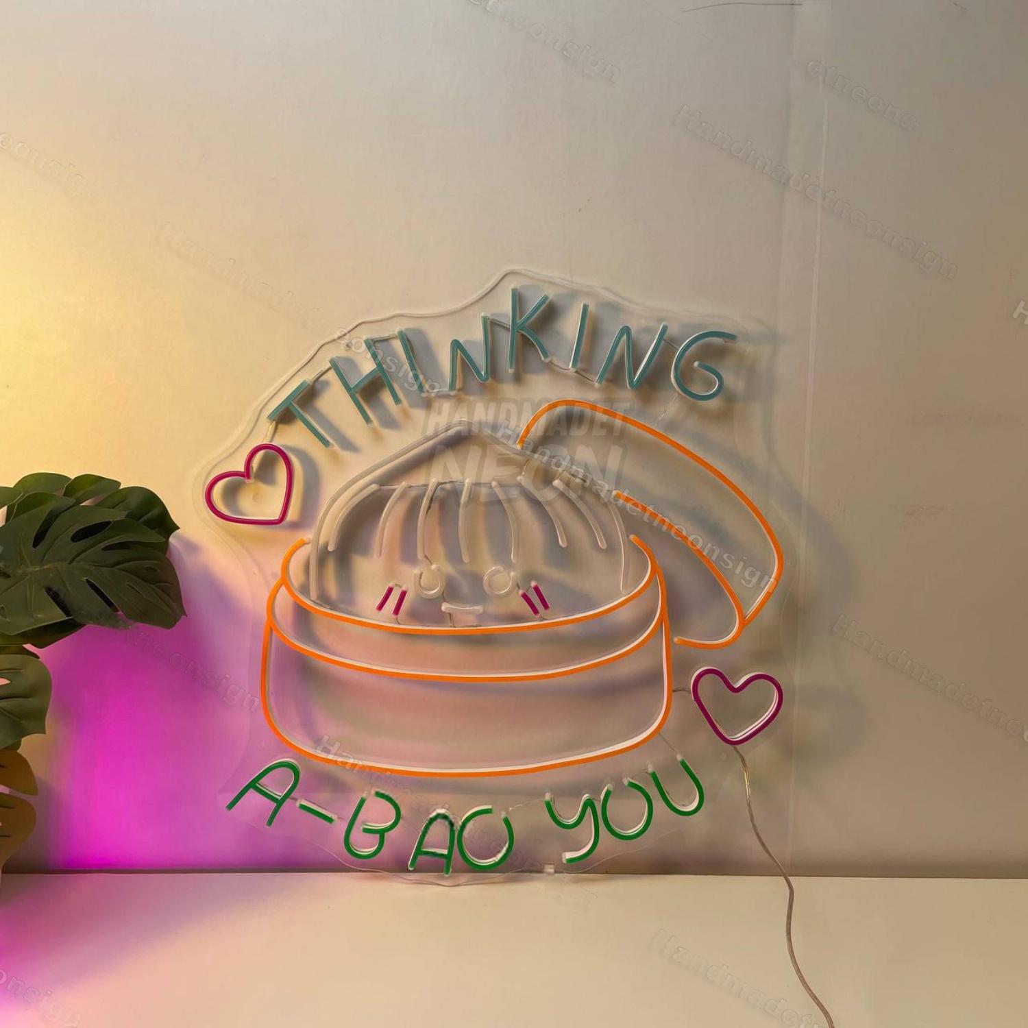 Thinking A Bao You Led Neon Sign Food Led Neon Sign | Shineneon