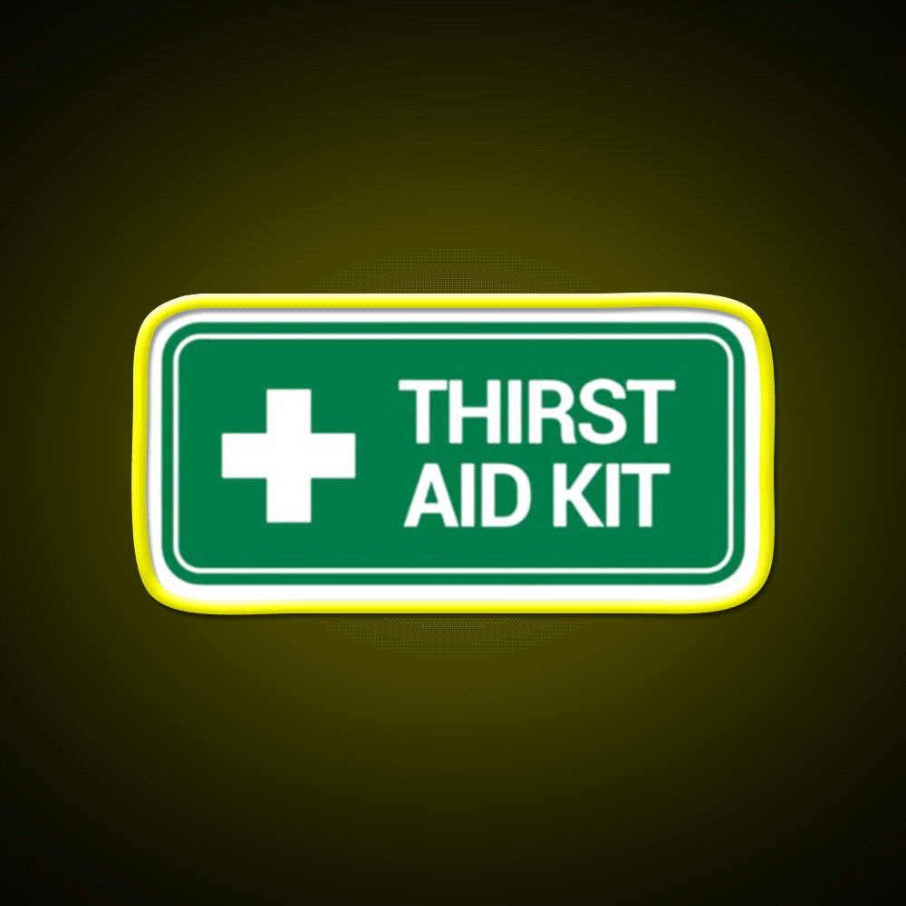 Thirst Aid Kit Logo Beer Bar Decor Led Neon Sign Rgb Color