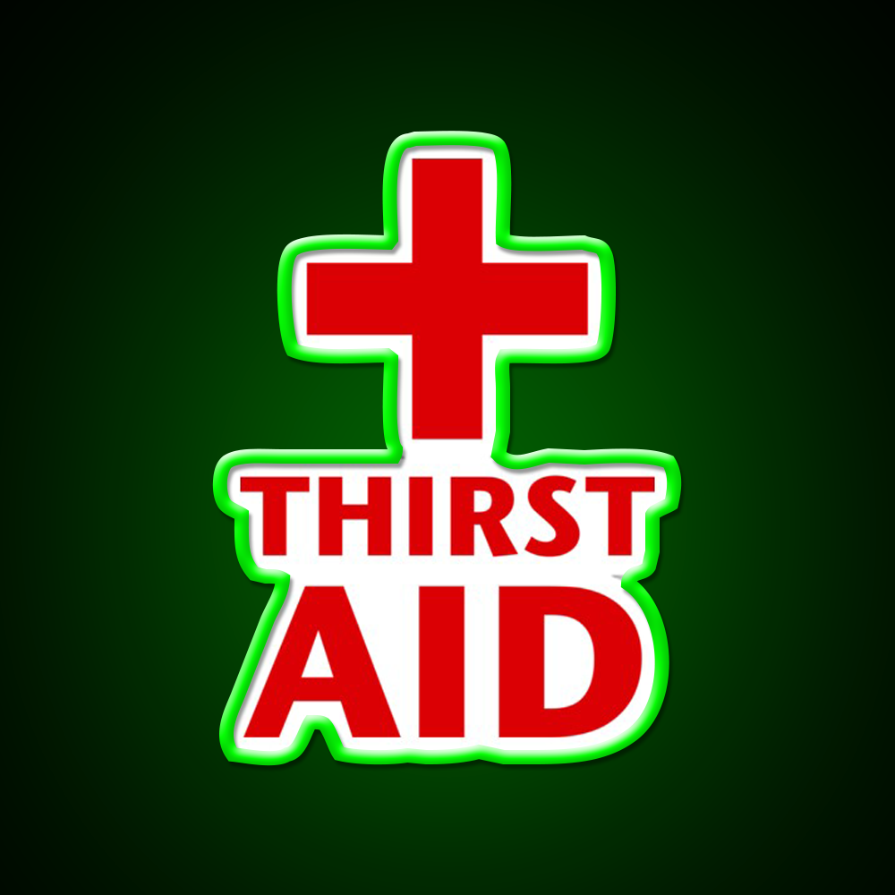 Thirst Aid Man Cave Bar Led Neon Sign Rgb Color