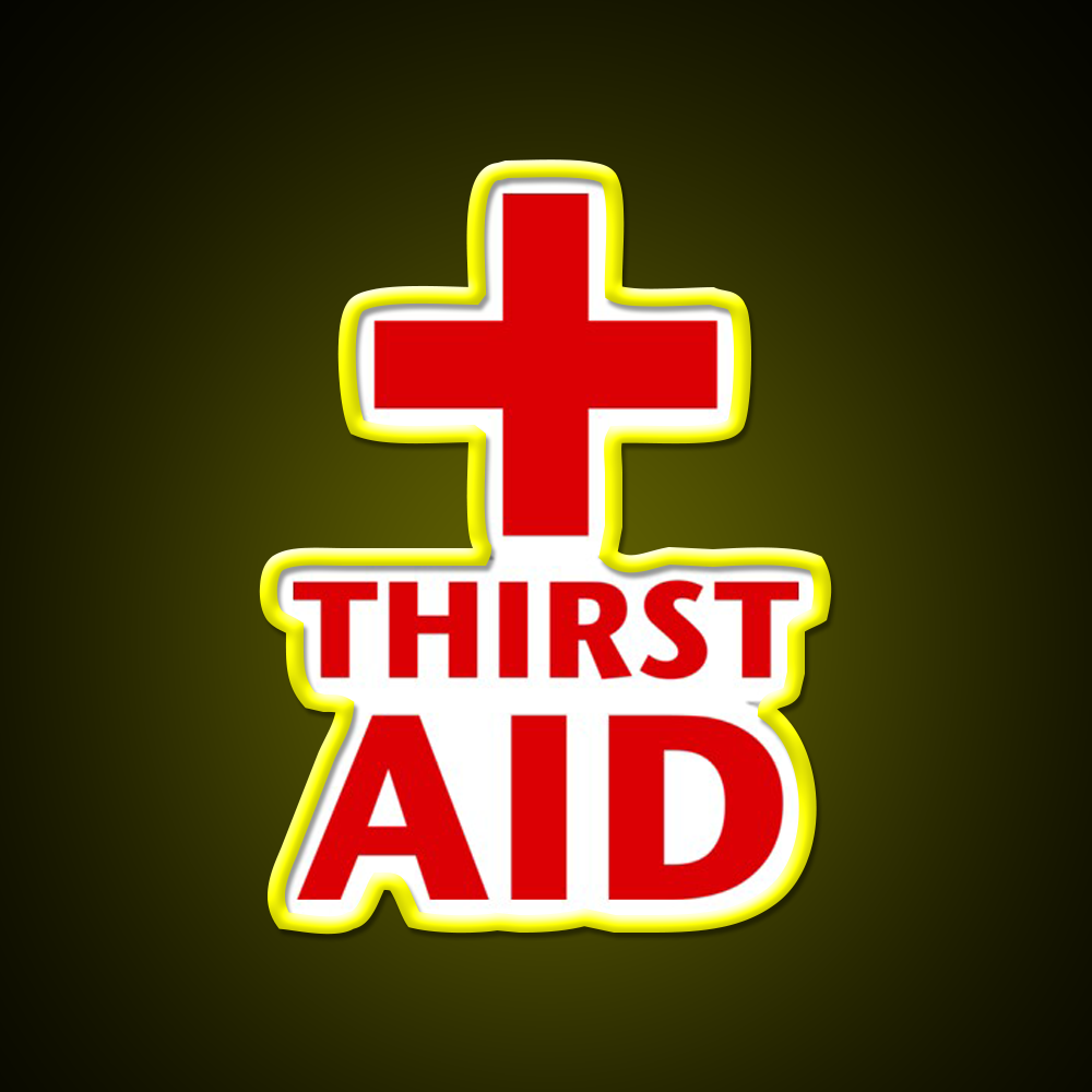 Thirst Aid Man Cave Bar Led Neon Sign Rgb Color