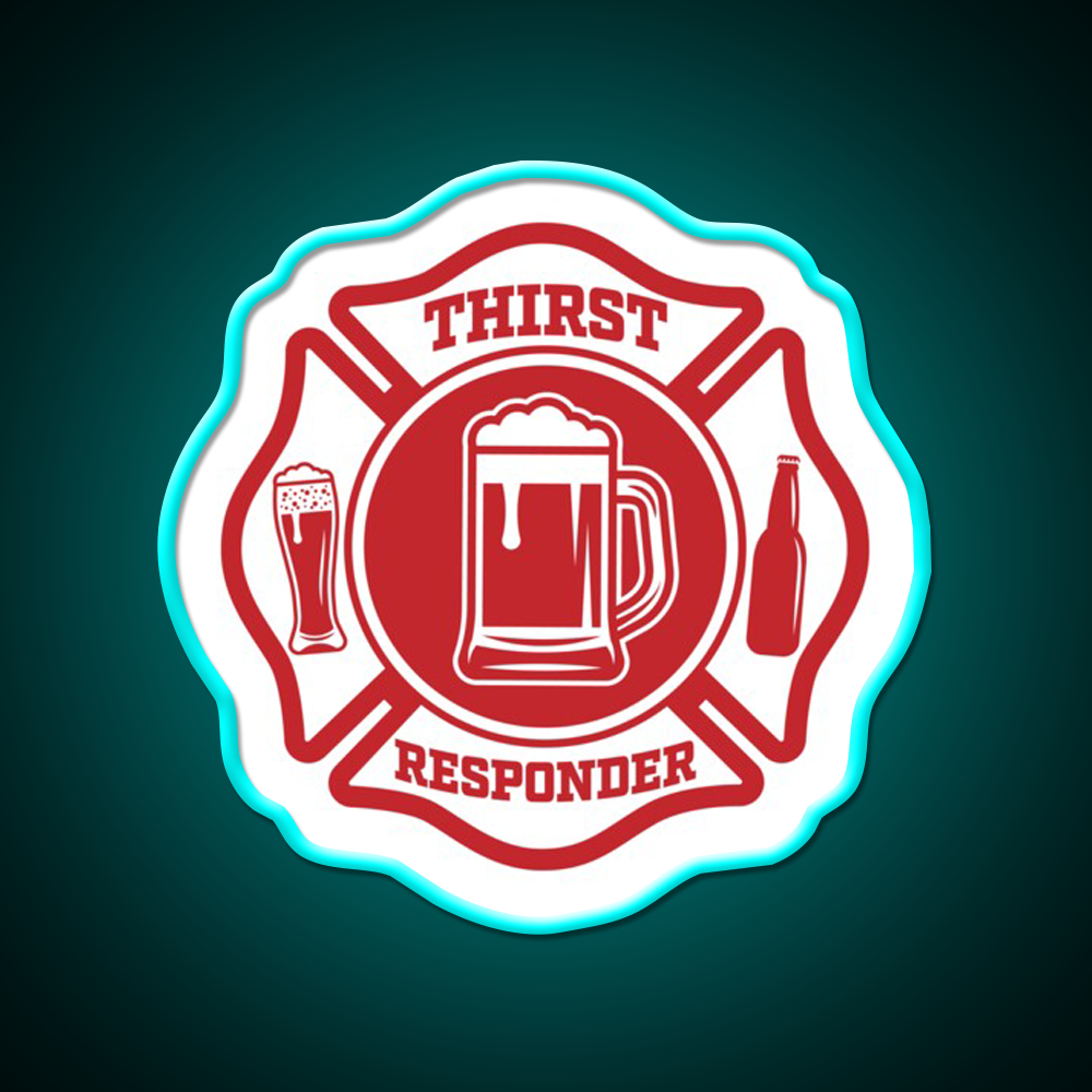 Thirst Responder Bar Tenders Cocktail Bar Decor Led Neon Sign Rgb Color - Size and dimension reference