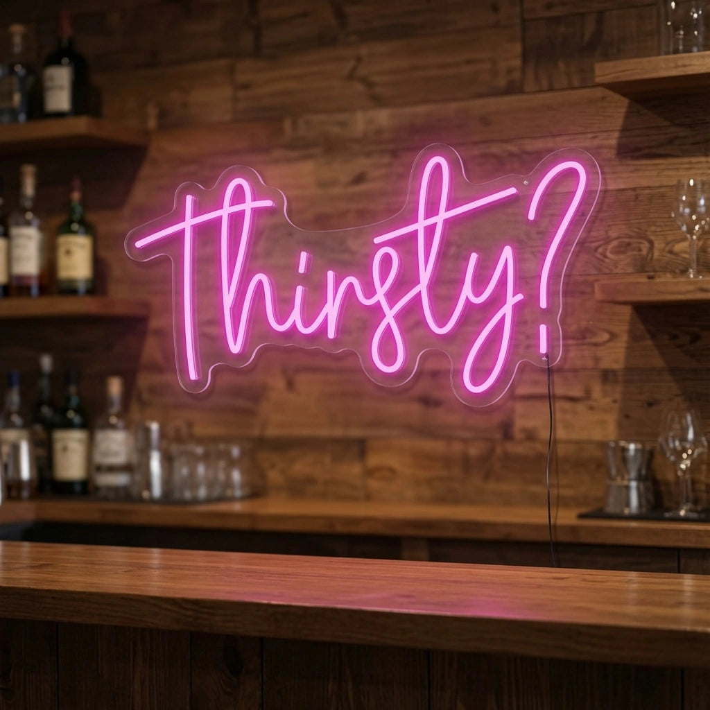Thirsty Business LED Neon Sign - 03 Real Lifestyle Scene
