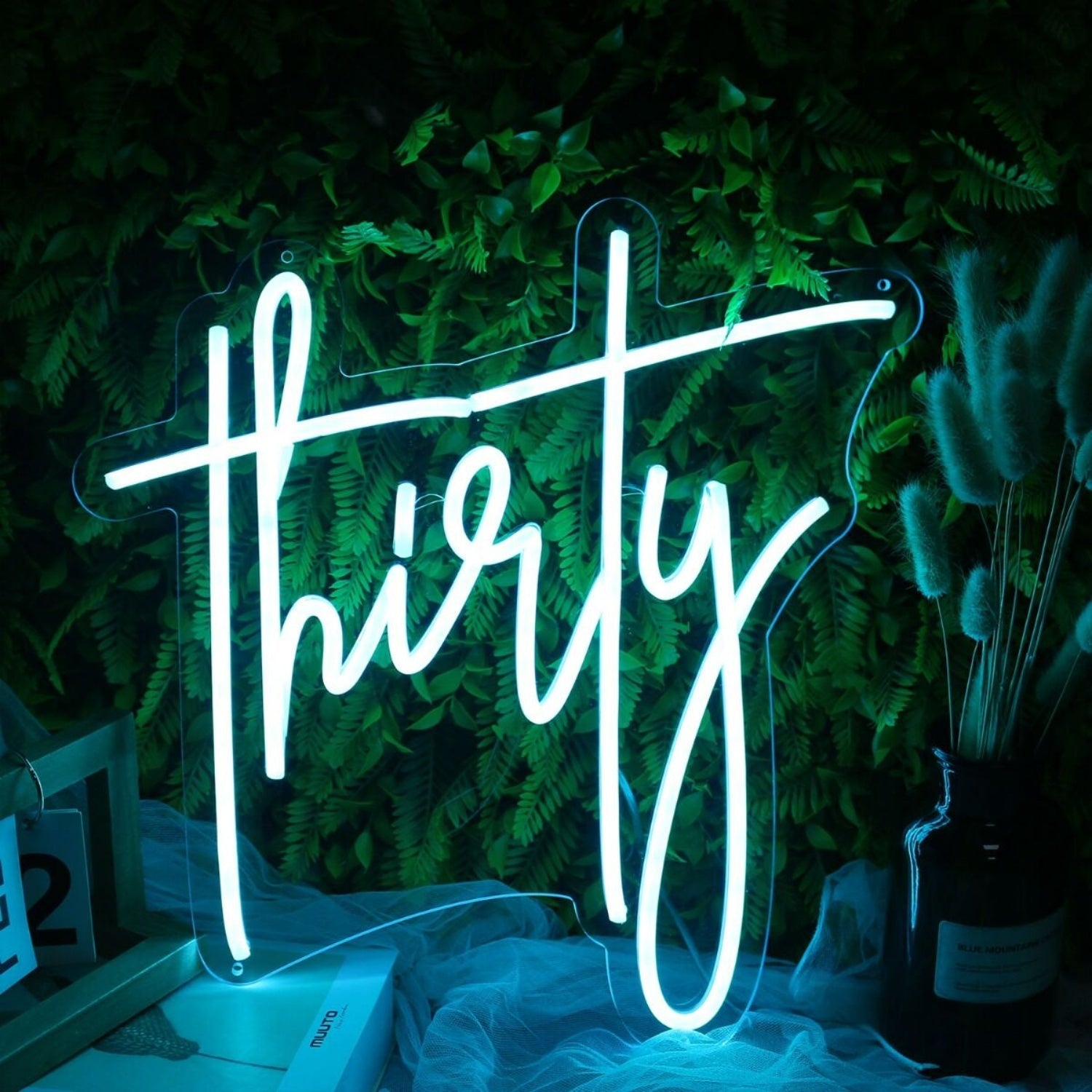 Thirty Blue Led Neon Sign - Shineneon