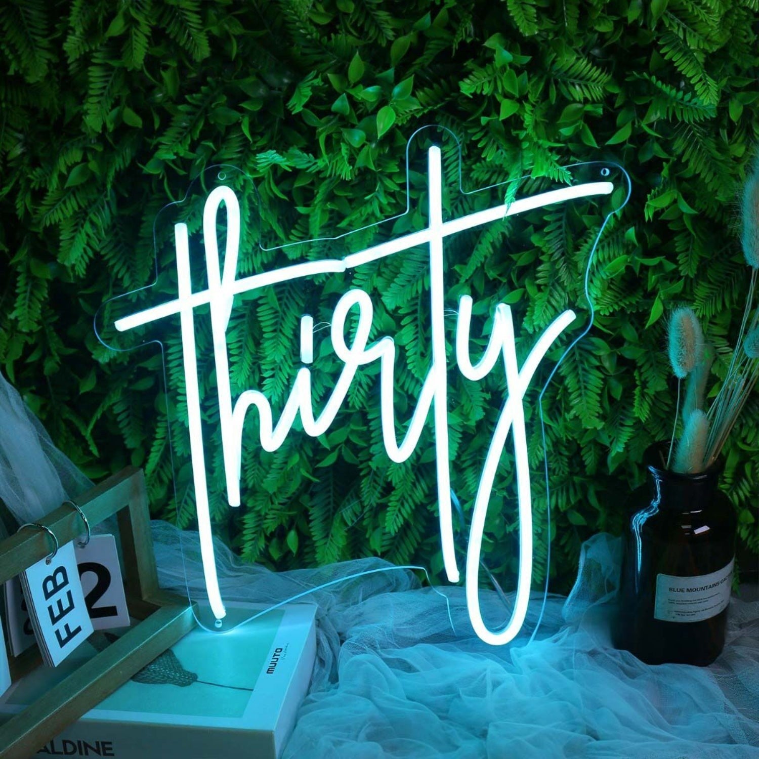 Thirty Blue Led Neon Sign - Shineneon