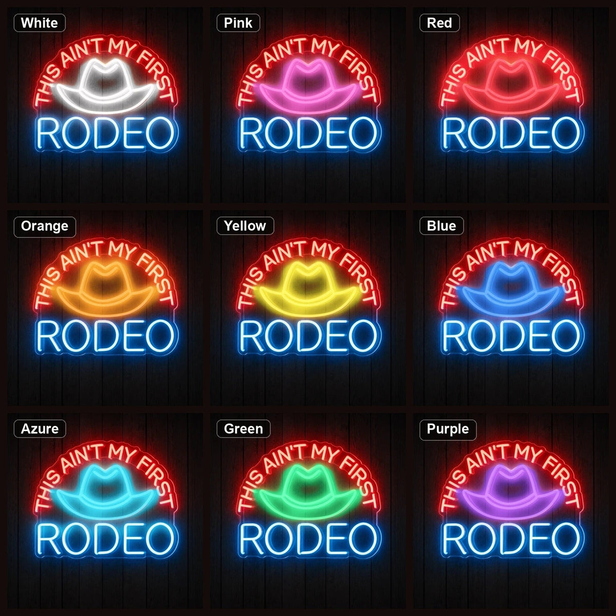 This Aint My First Rodeo Cowboy Hat LED Neon Sign - Shineneon