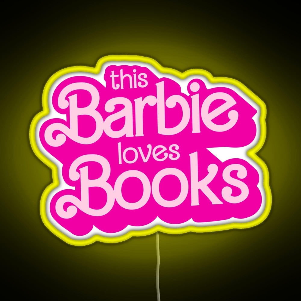This Barbie Loves Books Rgb Led Neon Sign Pop Wall Art