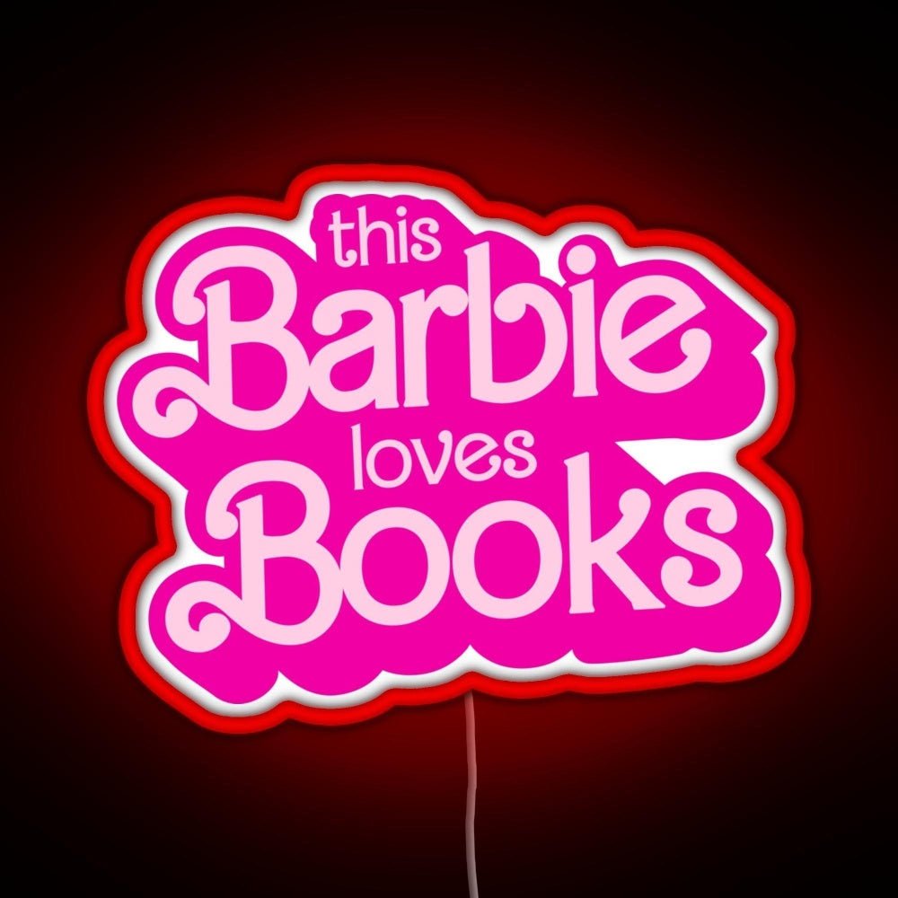 This Barbie Loves Books Rgb Led Neon Sign Pop Wall Art - Shineneon