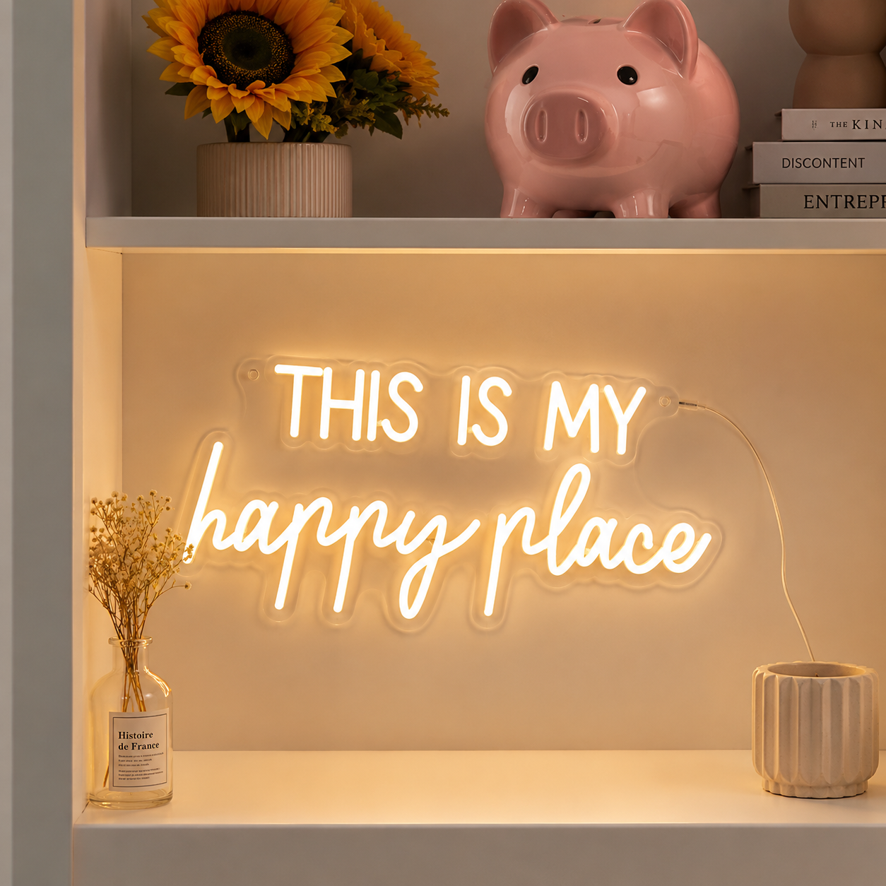 This Happy Place Teen Wall Decor LED Neon Sign main product image