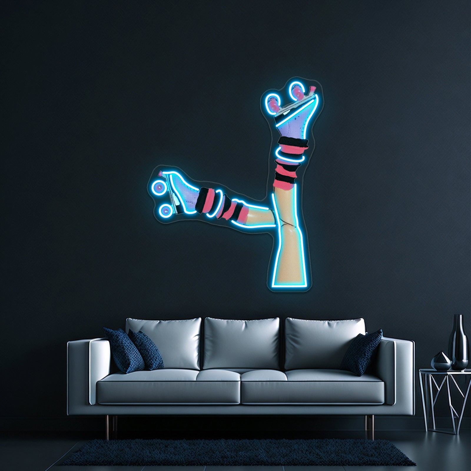 This Is How I Roll Funny Retro Rollerskating Artwork Neon Signs | Shineneon