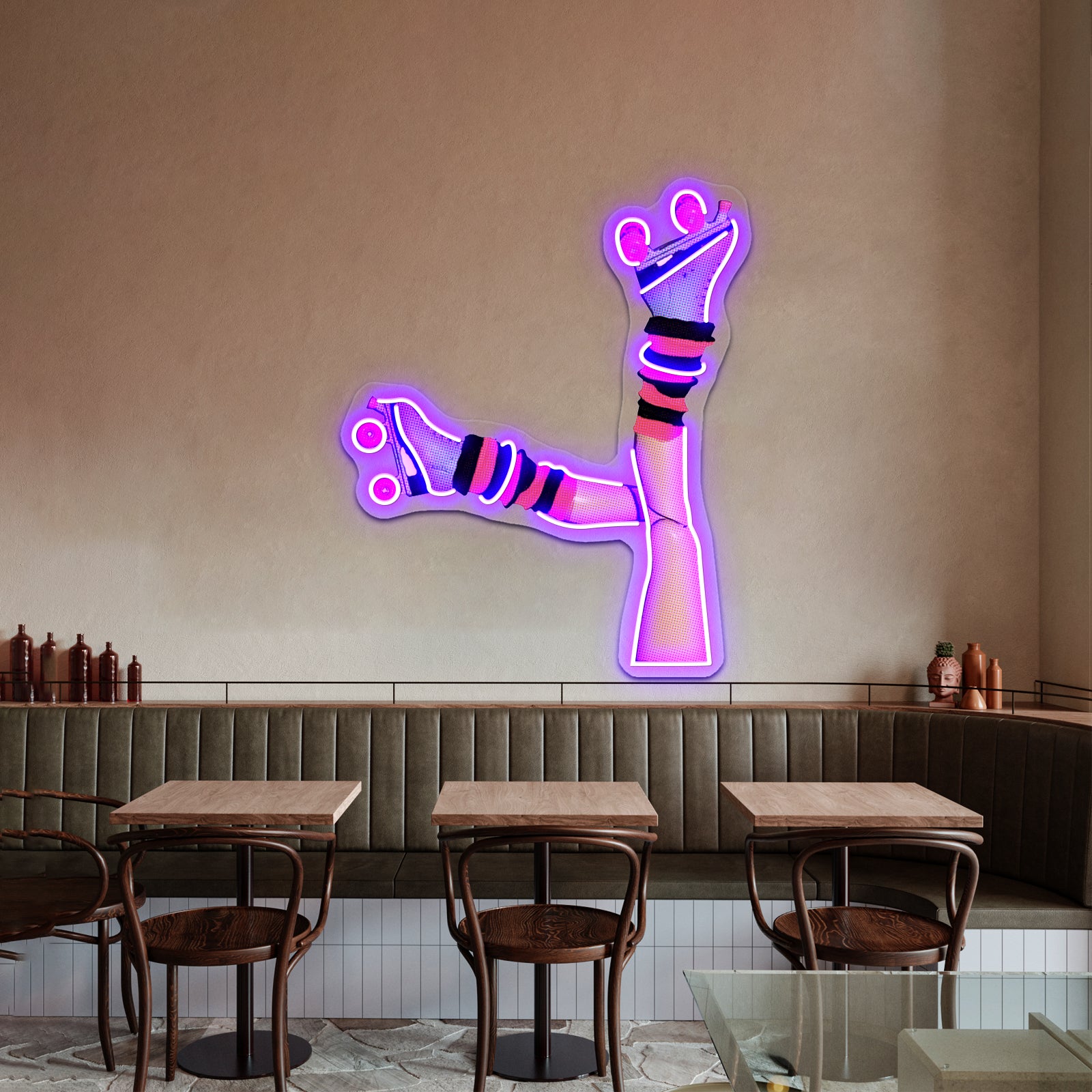 This Is How I Roll Funny Retro Rollerskating Artwork Neon Signs | Shineneon