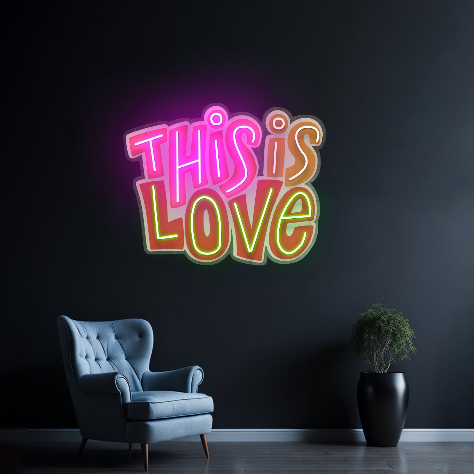This Is Love Led Neon Sign Light Custom Led Signs - Shineneon