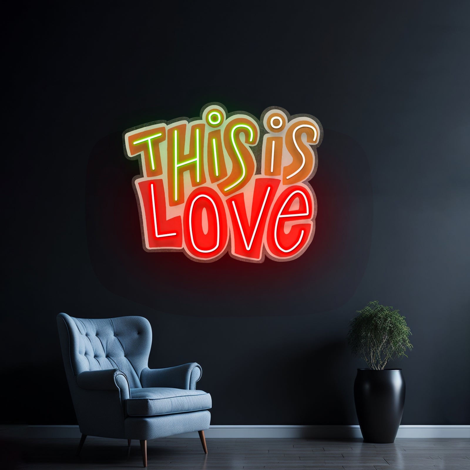 This Is Love Led Neon Sign Light Custom Led Signs - Shineneon