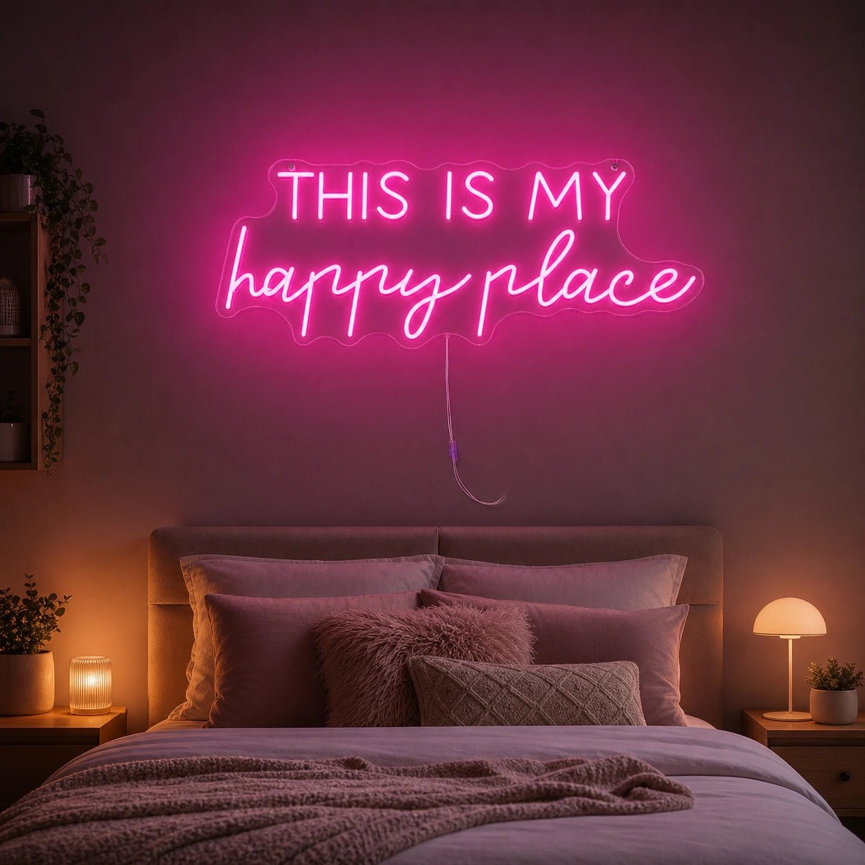 This Is My Happy Place Bedroom Decor LED Neon Sign - Shineneon