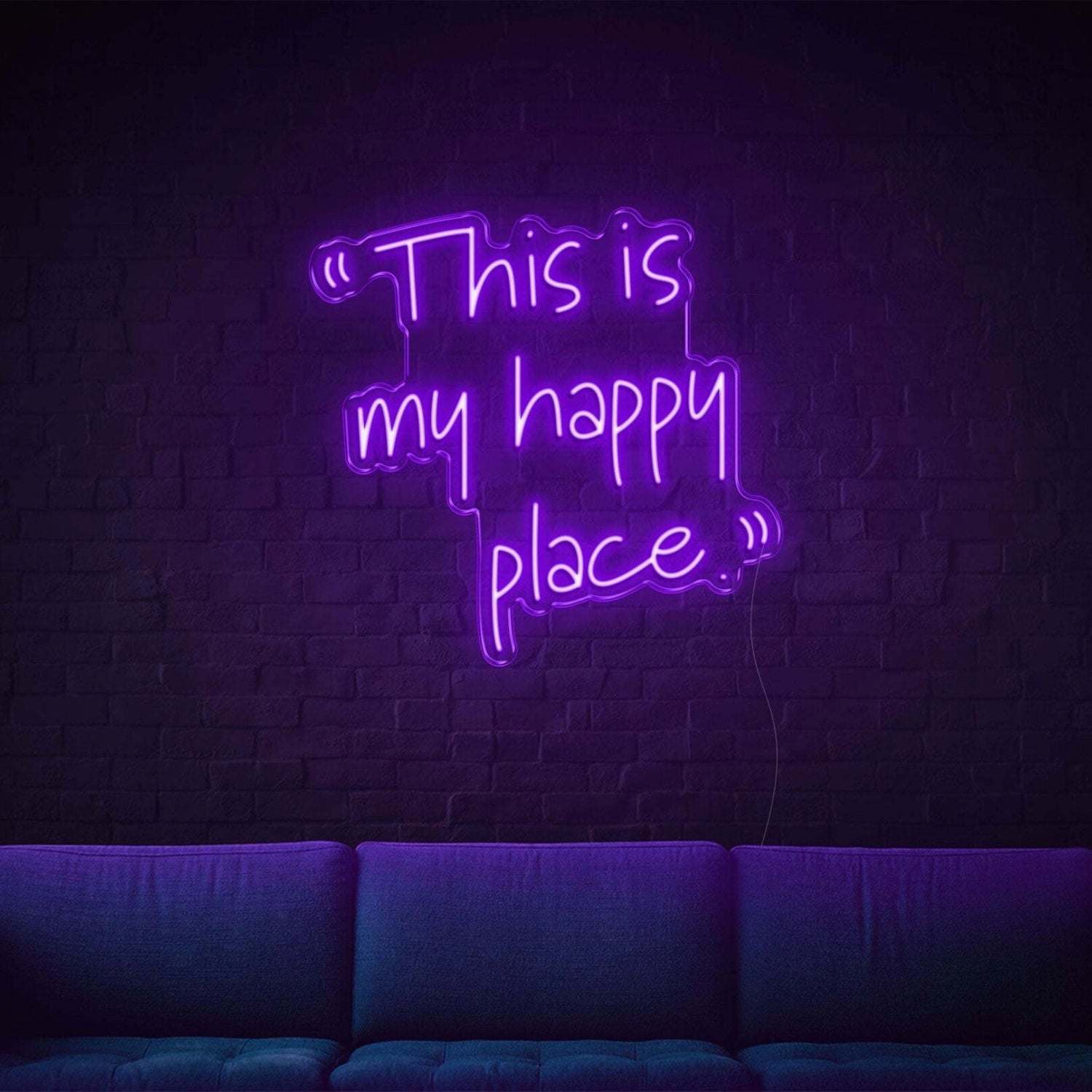 This Is My Happy Place Led Neon Sign Bedroom Wall Art - Shineneon