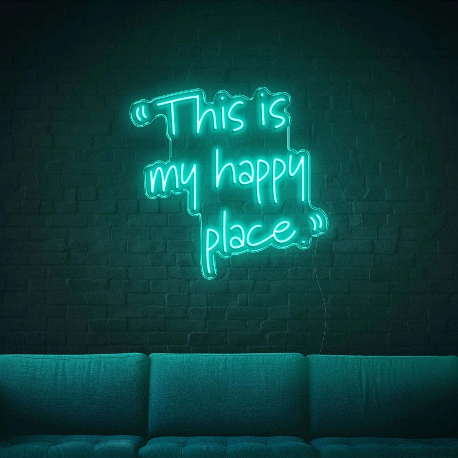 This Is My Happy Place Led Neon Sign Bedroom Wall Art - Shineneon