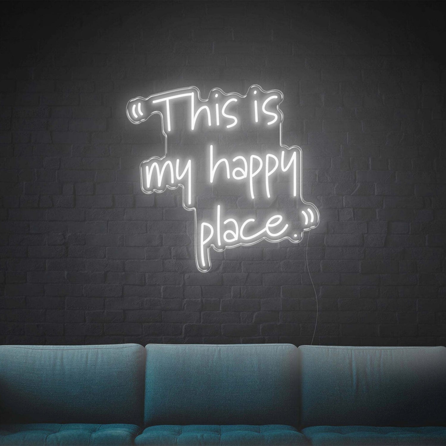 This Is My Happy Place Led Neon Sign Bedroom Wall Art - Shineneon