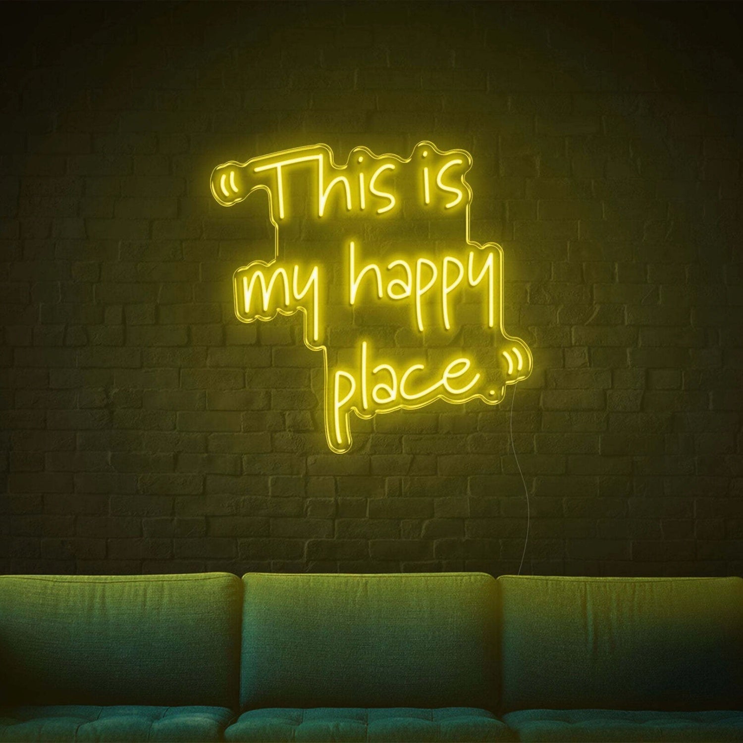 This Is My Happy Place Led Neon Sign Bedroom Wall Art - Shineneon