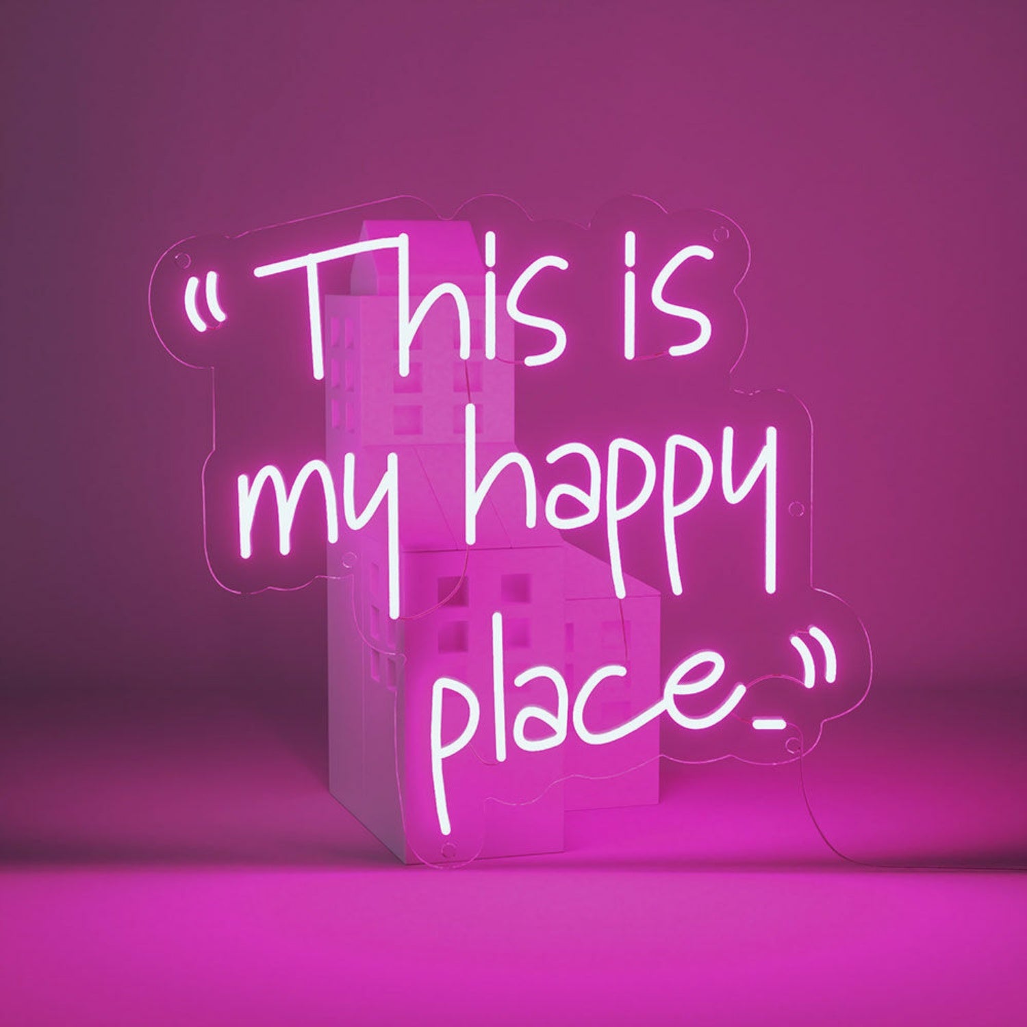 This Is My Happy Place Led Neon Sign For Cozy And Positive Spaces | Shineneon