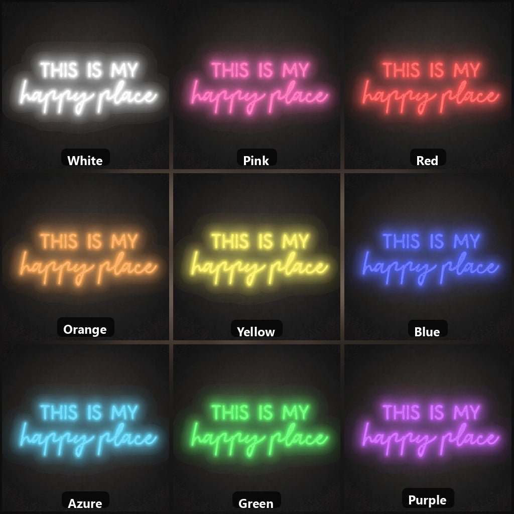 This Is My Happy Place LED Neon Sign Garage Man Cave Neon Sign - Shineneon