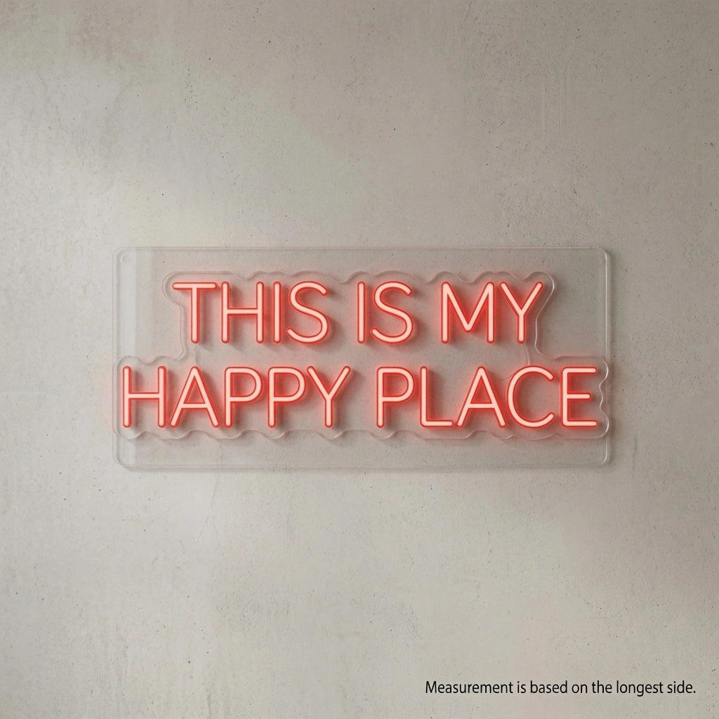 This Is My Happy Place Wall Decor LED Neon Sign - 04 Size Image