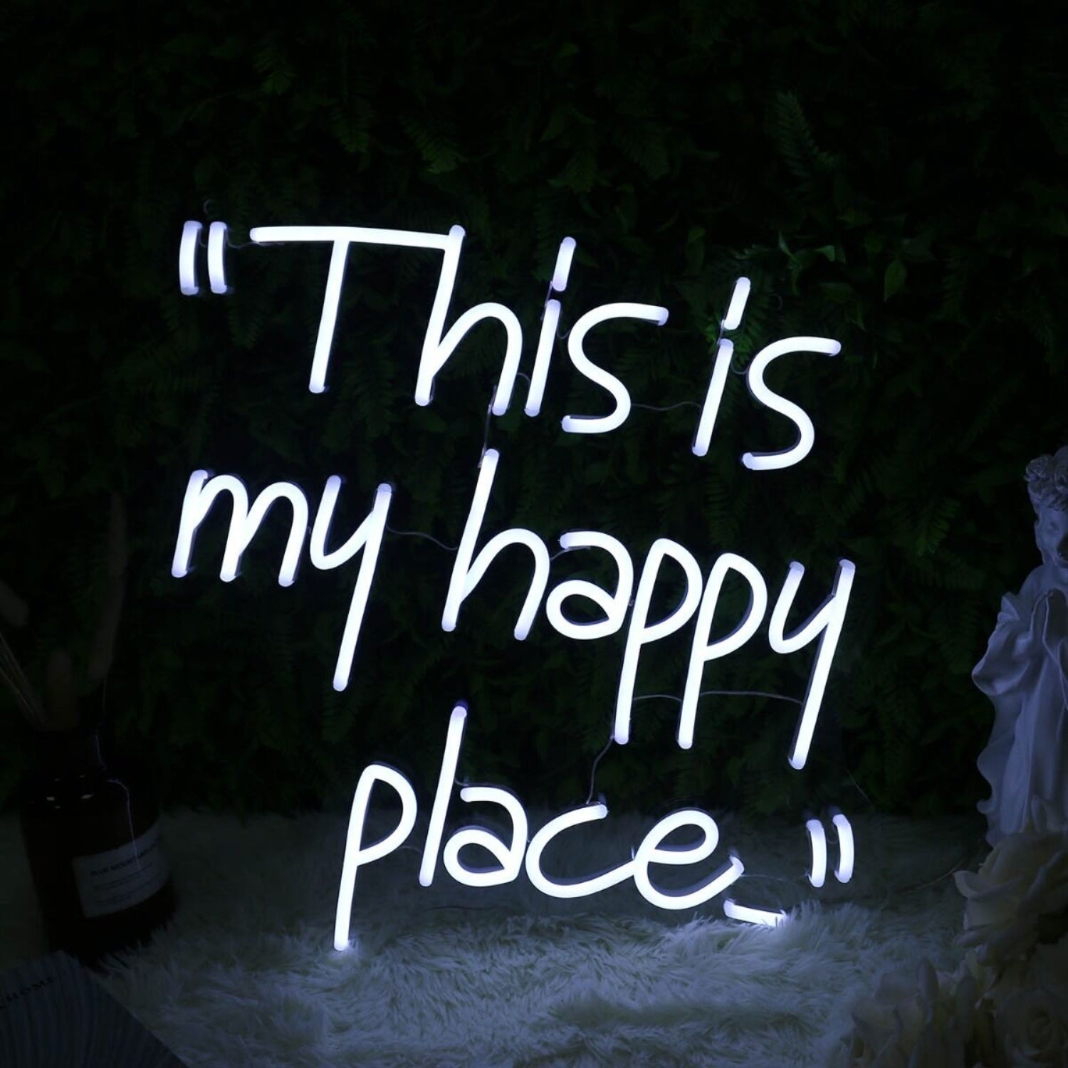 This Is My Happy Place White Led Neon Sign - Shineneon