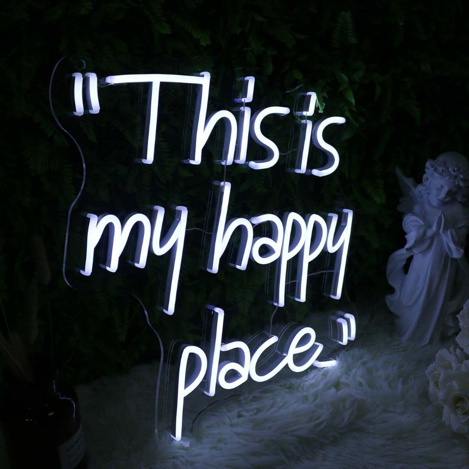 This Is My Happy Place White Led Neon Sign - Shineneon