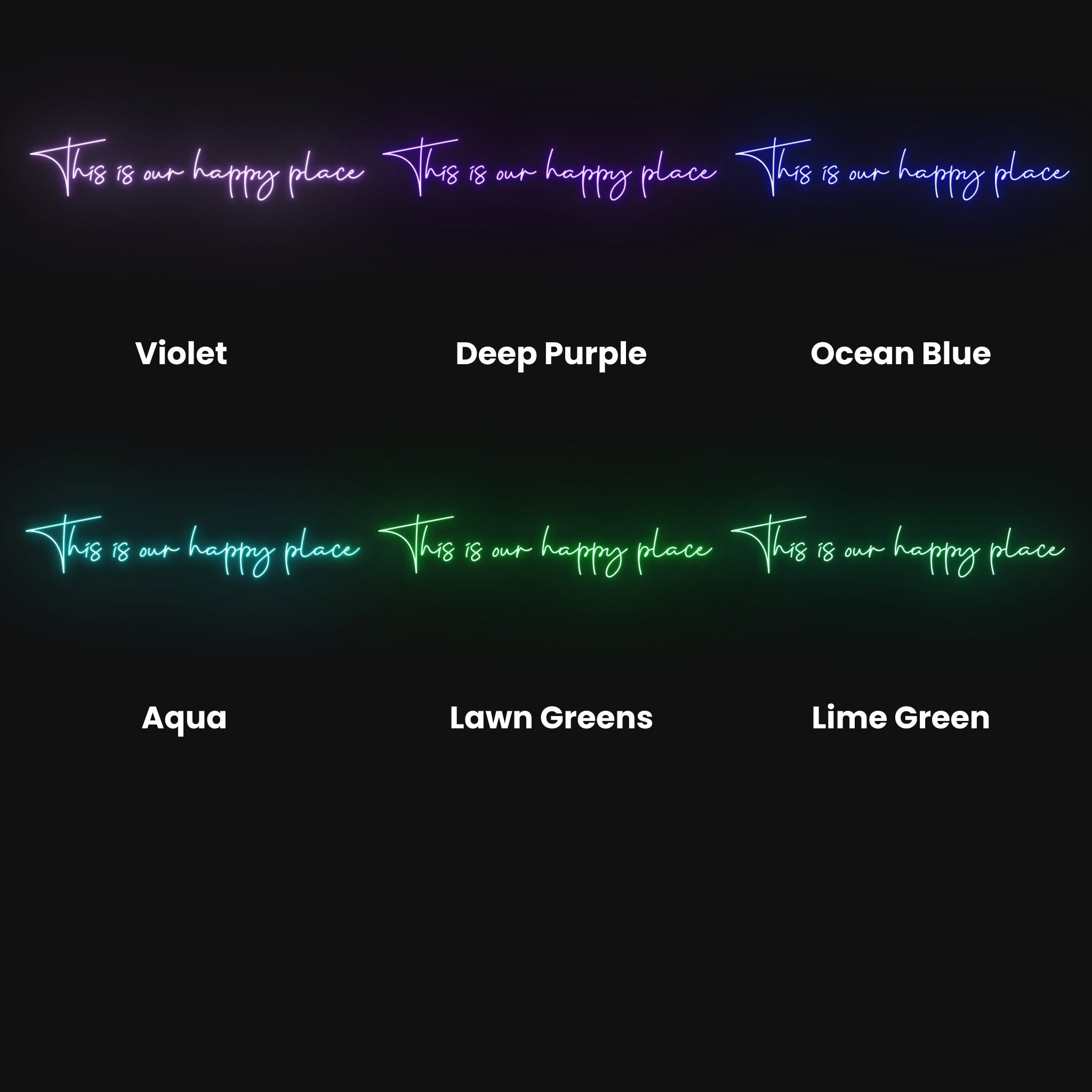 This Is Our Happy Place Led Neon Sign | Shineneon