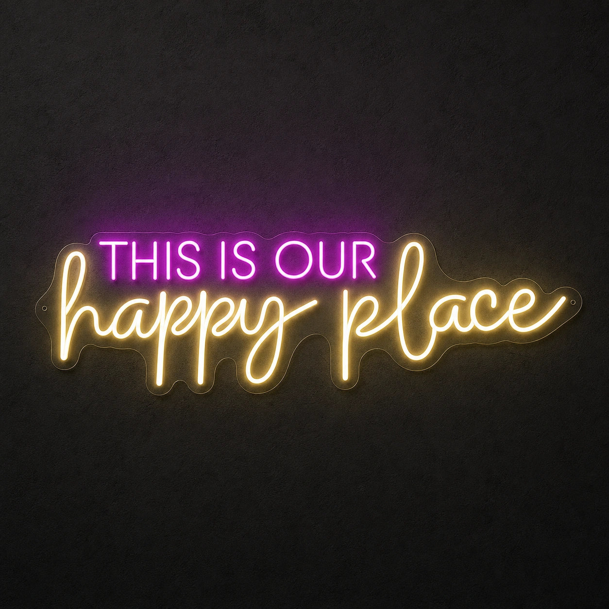 This Is Our Happy Place LED Neon Sign Garage Man Cave Neon Sign main product image
