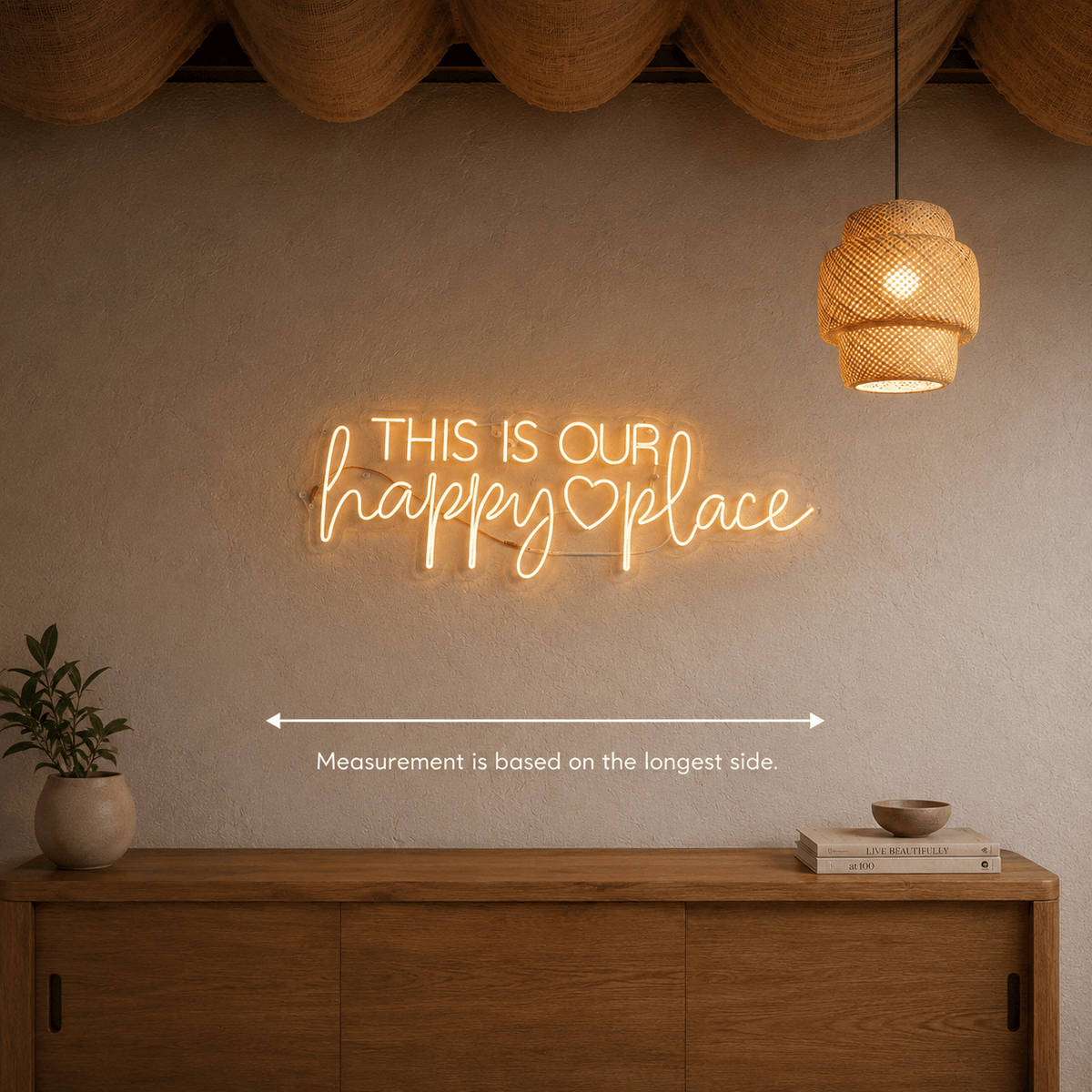 This Is Our Happy Place LED Neon Sign Home Art - Shineneon