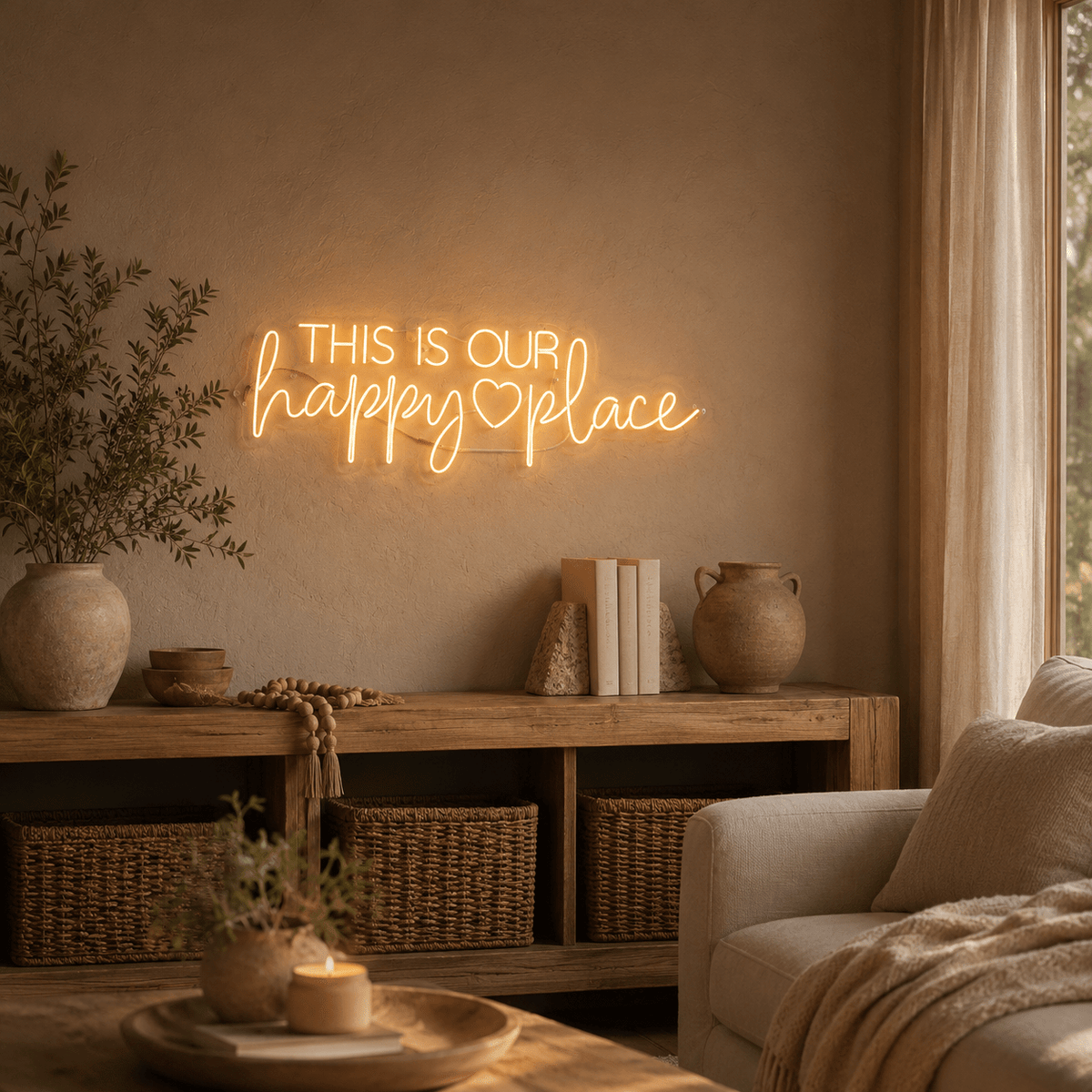 This Is Our Happy Place LED Neon Sign Home Art - Shineneon