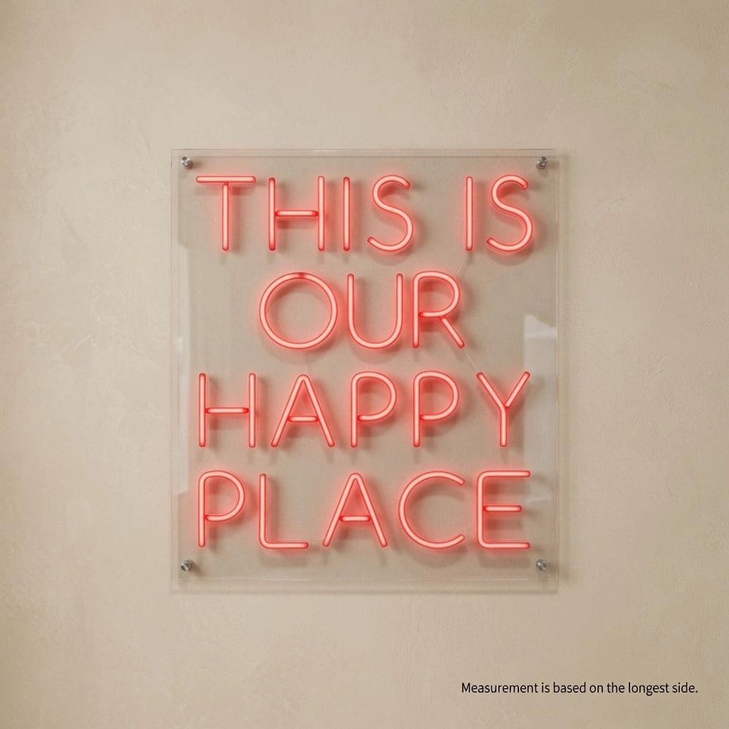 This Is Our Happy Place Wall Decor LED Neon Sign - 04 Size Image