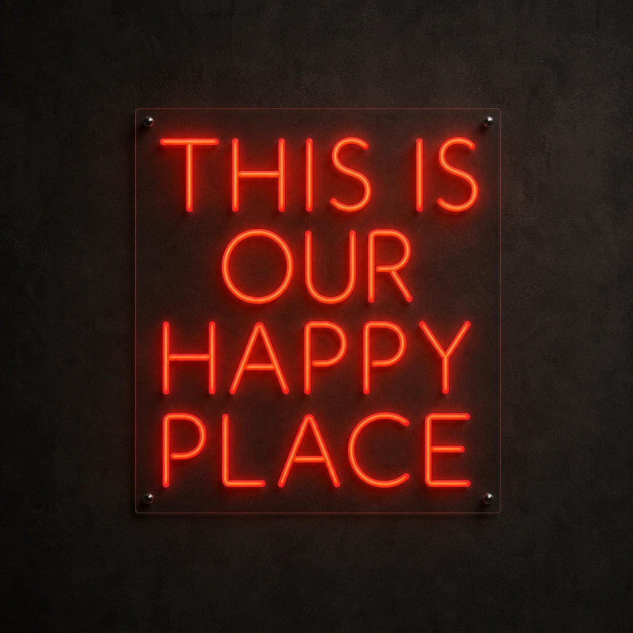This Is Our Happy Place Wall Decor LED Neon Sign Garage Man Cave Neon Sign - Shineneon