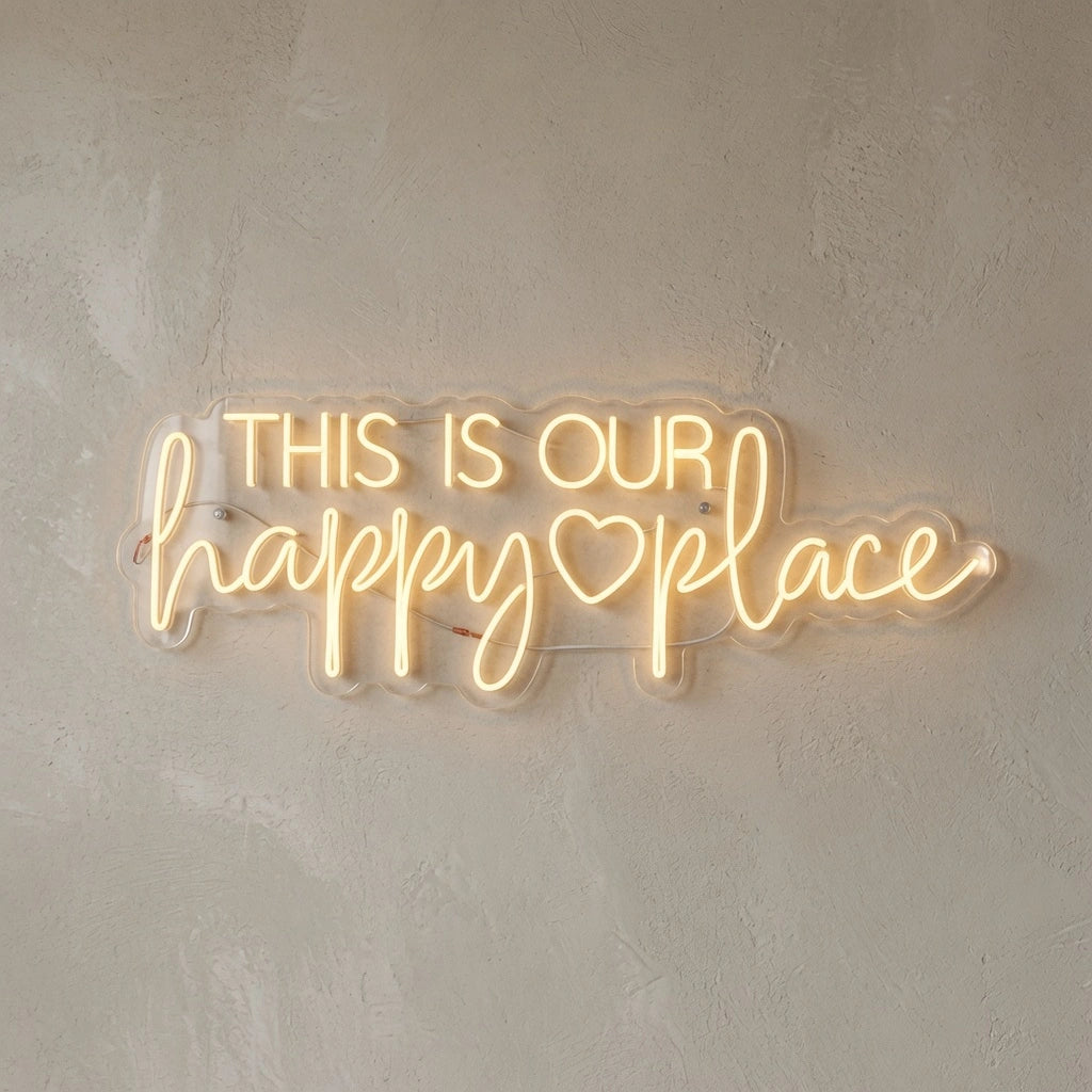 This Is Our Happy Place Wall Decor LED Neon Sign Wall Neon Sign - 01 Original Product Image