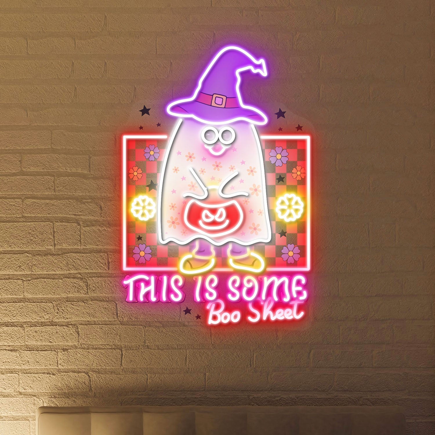 This Is Some Boo Sheet Ghost Halloween Acrylic Led Neon Sign | Shineneon