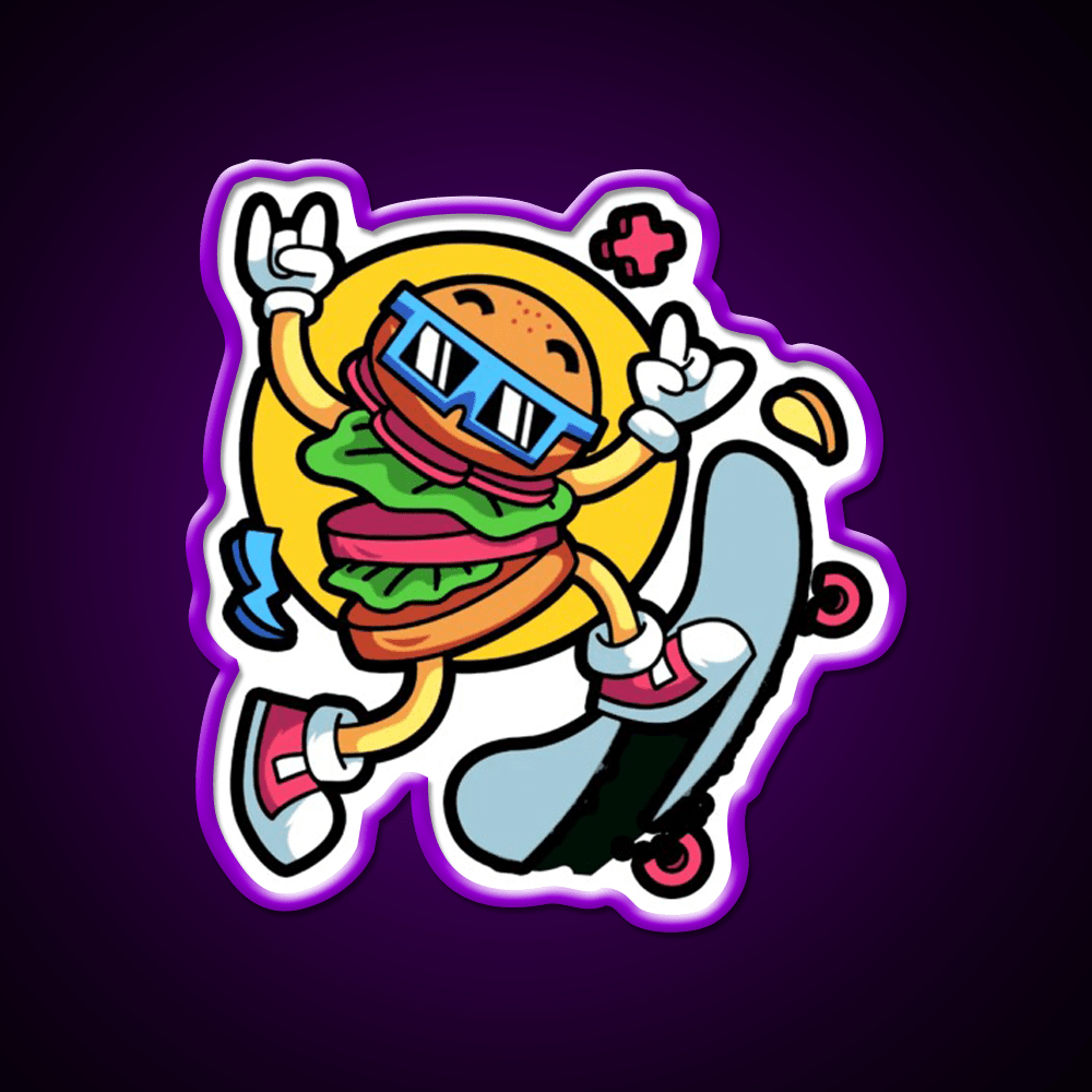 This Is Some Fast Food Skating Fast Food Led Neon Sign For Burger Place Rgb Color - Shineneon