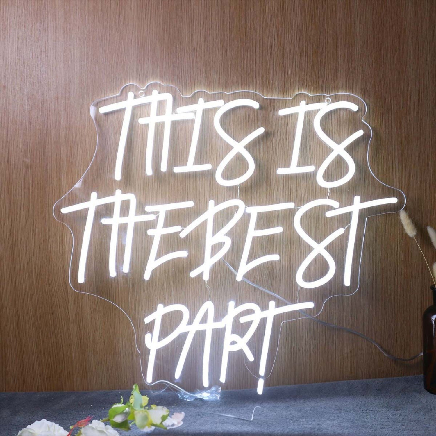 This Is The Best Part White Led Neon Sign | Shineneon