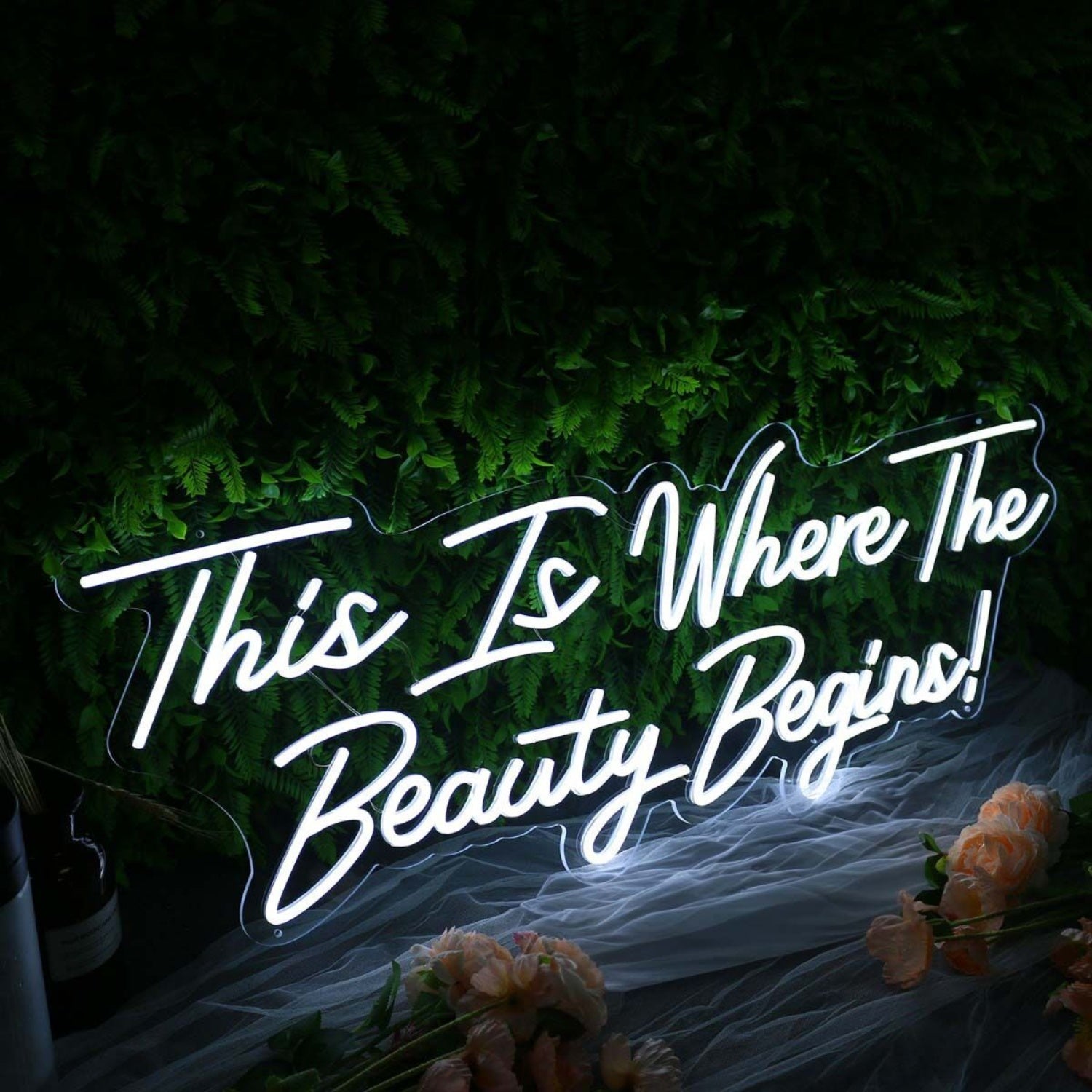 This Is Where The Beauty Begins Led Neon Sign - Shineneon