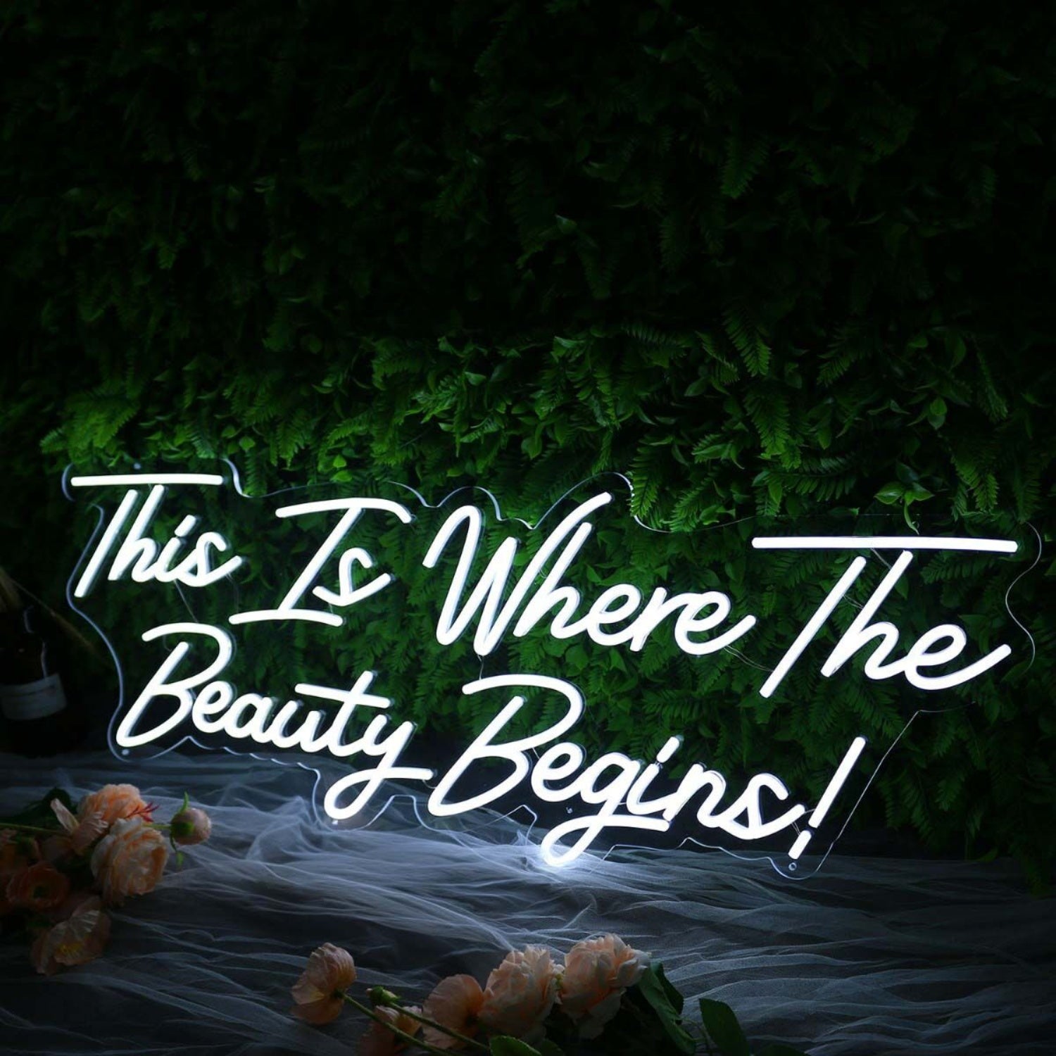 This Is Where The Beauty Begins Led Neon Sign - Shineneon
