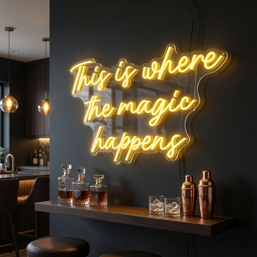 This Is Where The Magic Happens Business Wall Decor LED Neon Sign - 02 High-Converting Product Image