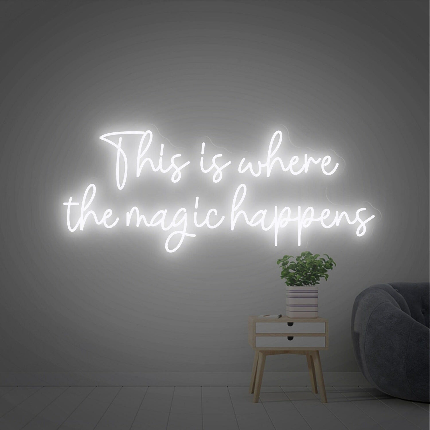 This Is Where The Magic Happens Colorful Led Neon Sign - Shineneon