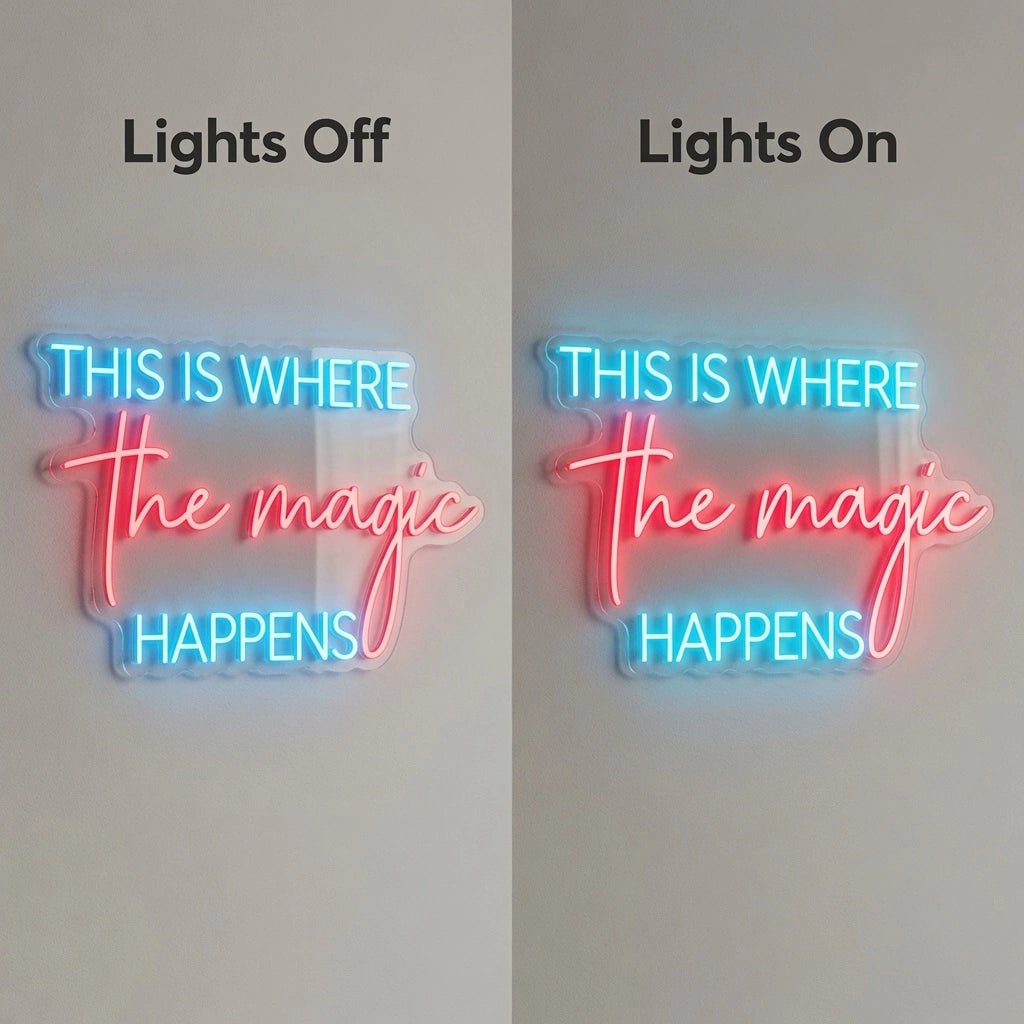 This Is Where The Magic Happens LED Neon Sign Home Wall Art - Shineneon