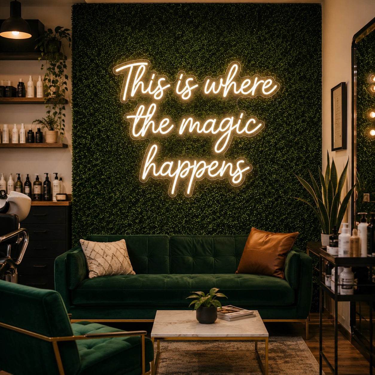 This Is Where The Magic Happens LED Neon Sign Wall Decor - 03 Real Lifestyle Scene
