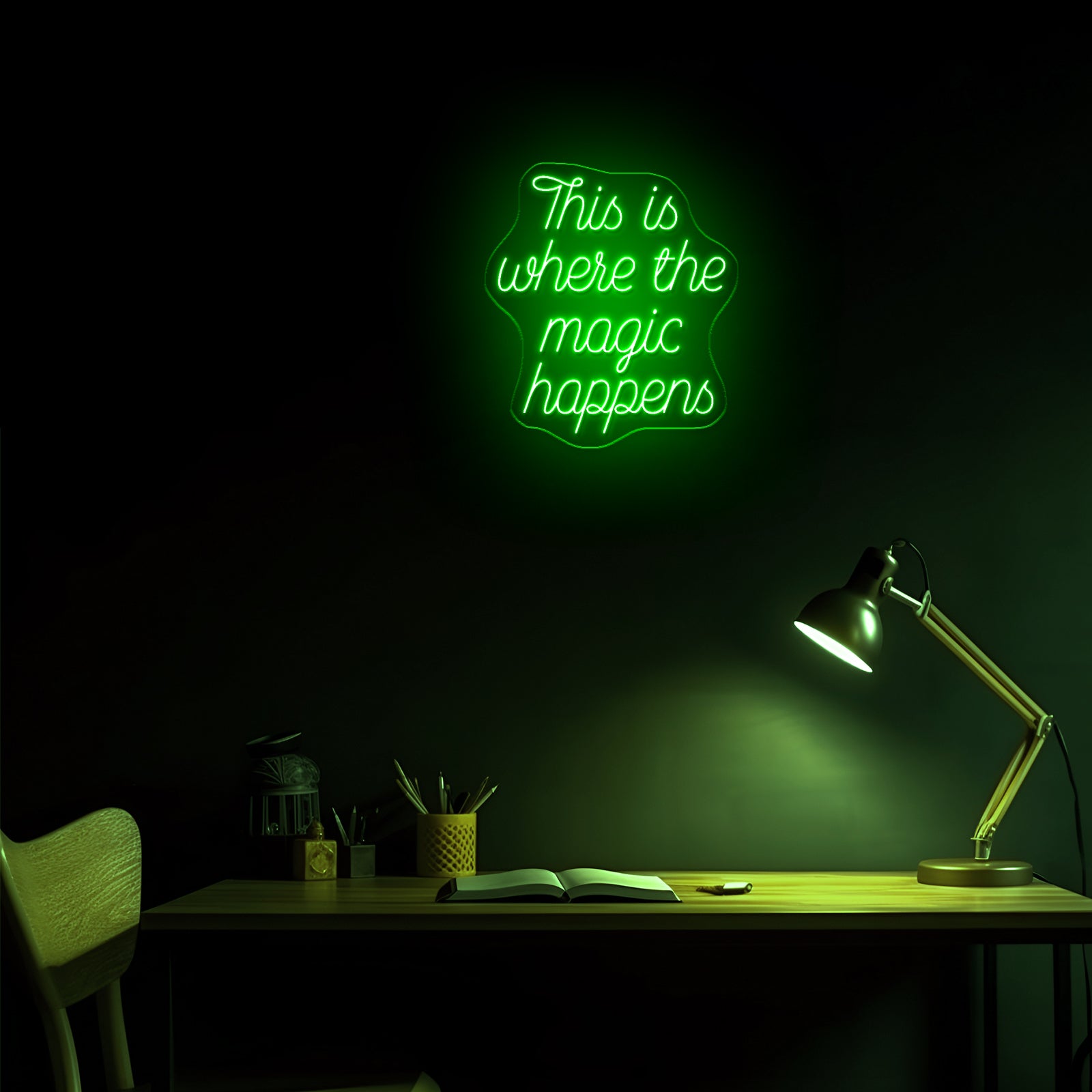 This Is Where The Magic Happens Neon Beer Sign