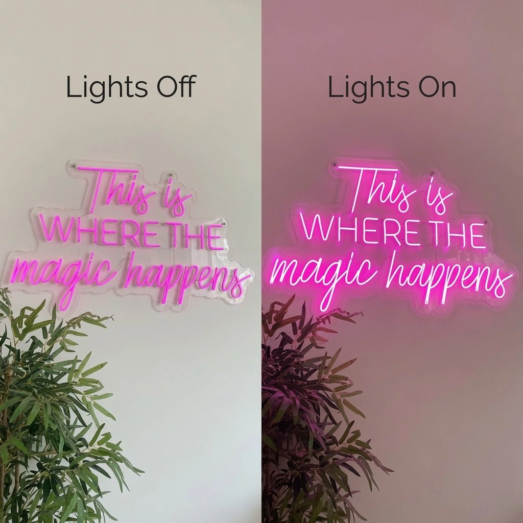 This Is Where The Magic Happens Wall Decor LED Neon Sign - Shineneon